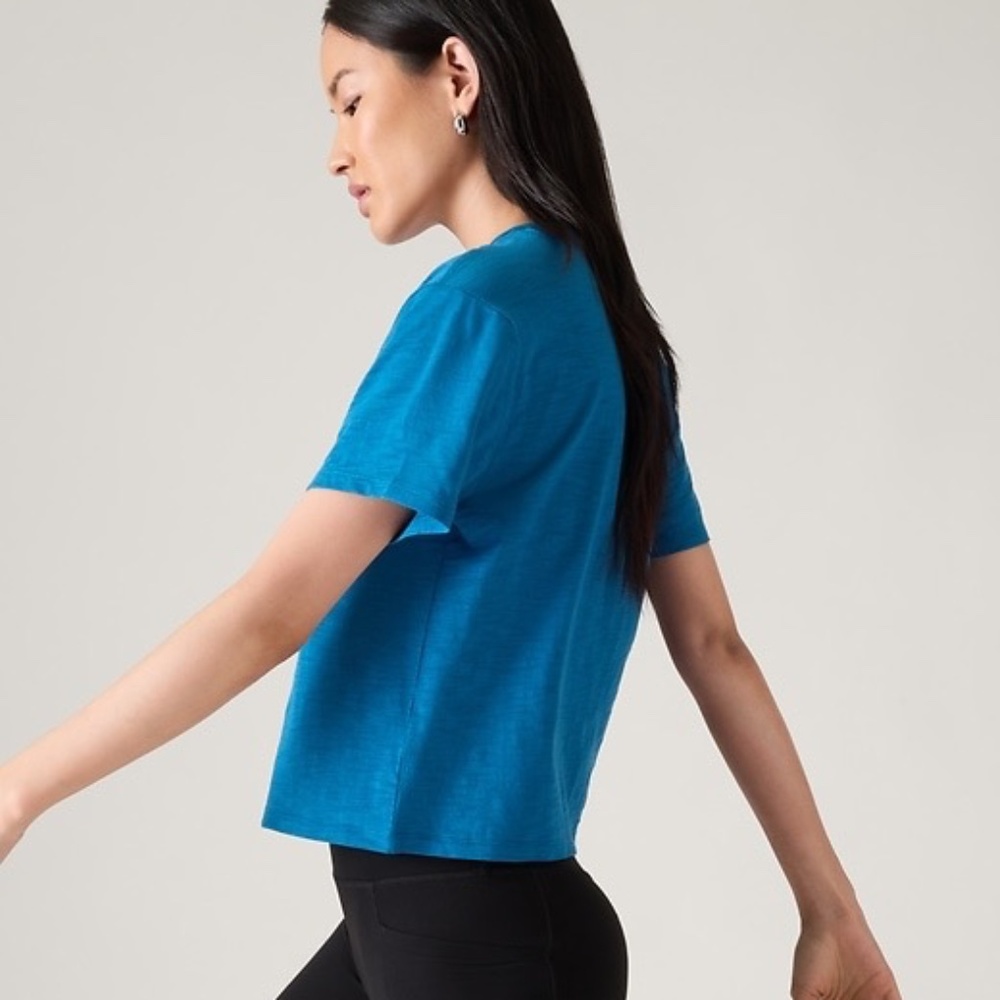 Athleta Essential Slub Tee - Dark Lapis Blue